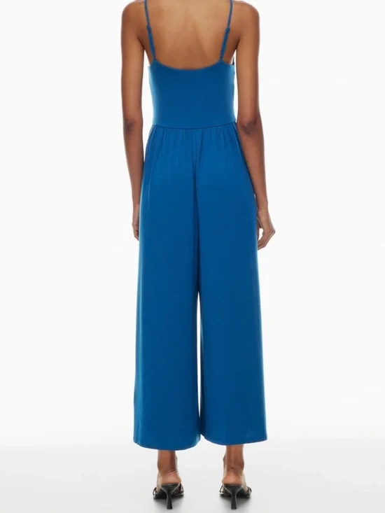 Aritzia Wilfred Market Blue Jumpsuit Wide Leg size L - Picture 2 of 7